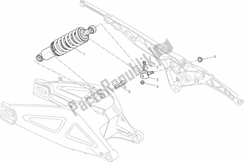 Todas las partes para Amortiguador Trasero de Ducati Monster 795 EU Thailand 2015